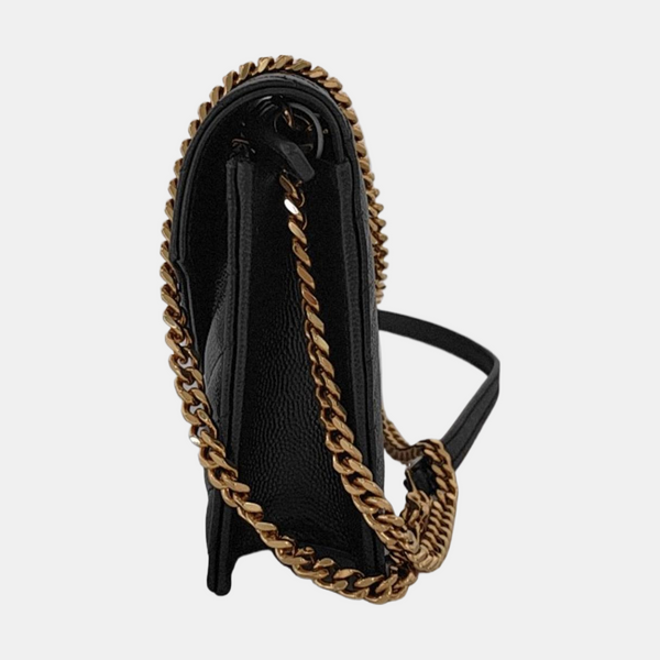 MONOGRAM WOC Chevron Calfskin Black