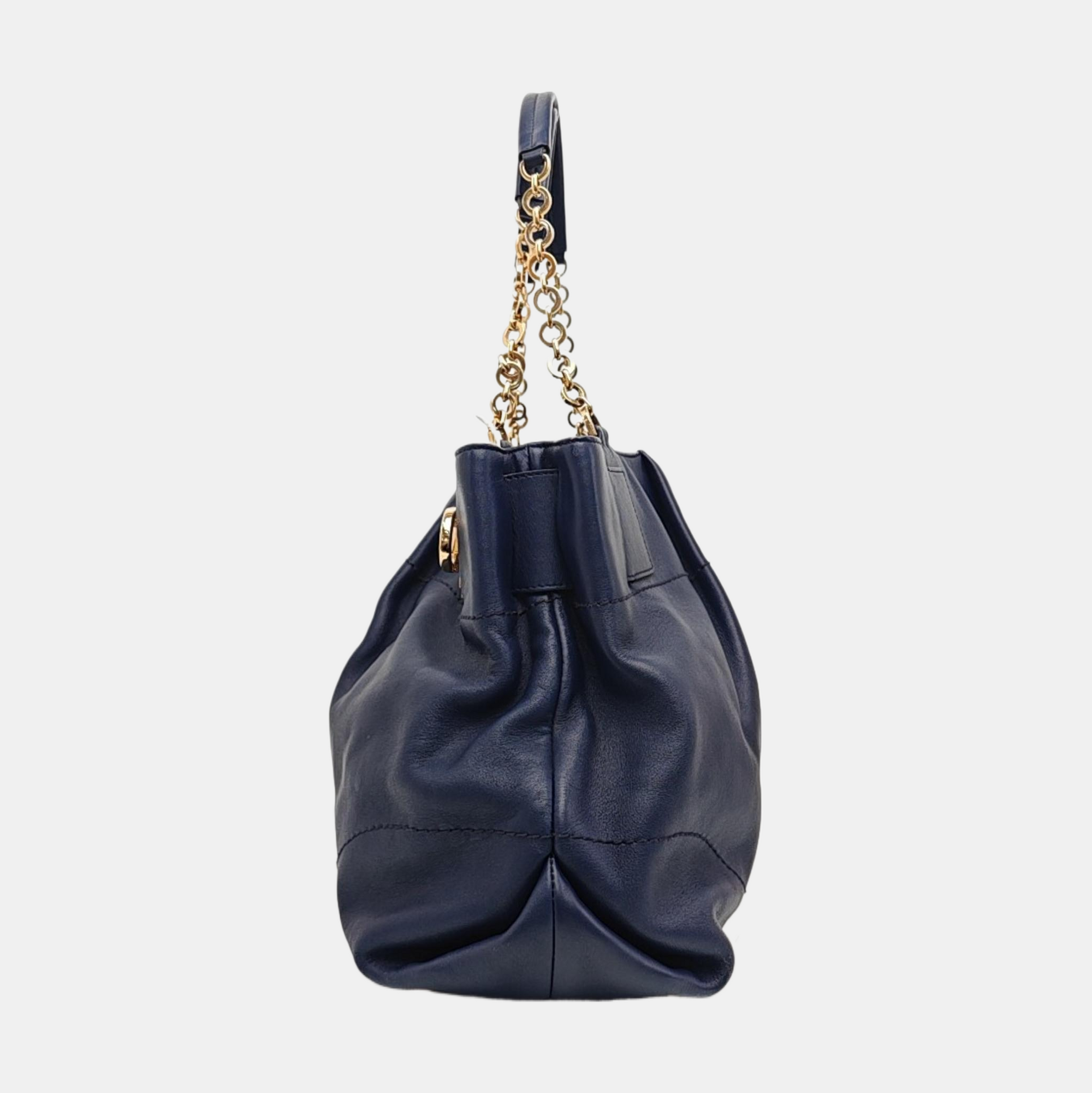 Calfskin Tote Bag Blue