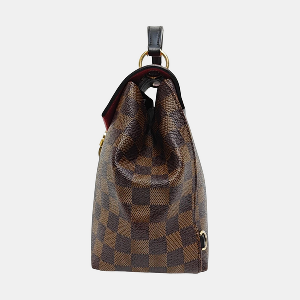 CLAPTON Damier Ebene Coated Canvas Brown