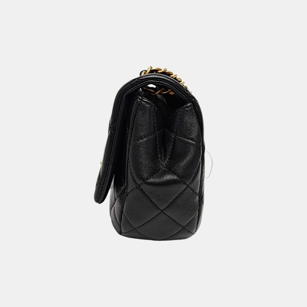 Lambskin Shoulder Bag Black