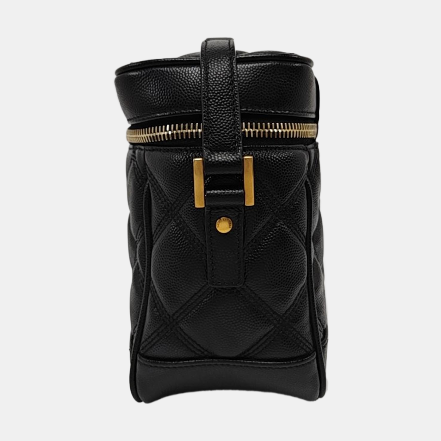 80'S VANITY Quilted Calfskin Black
