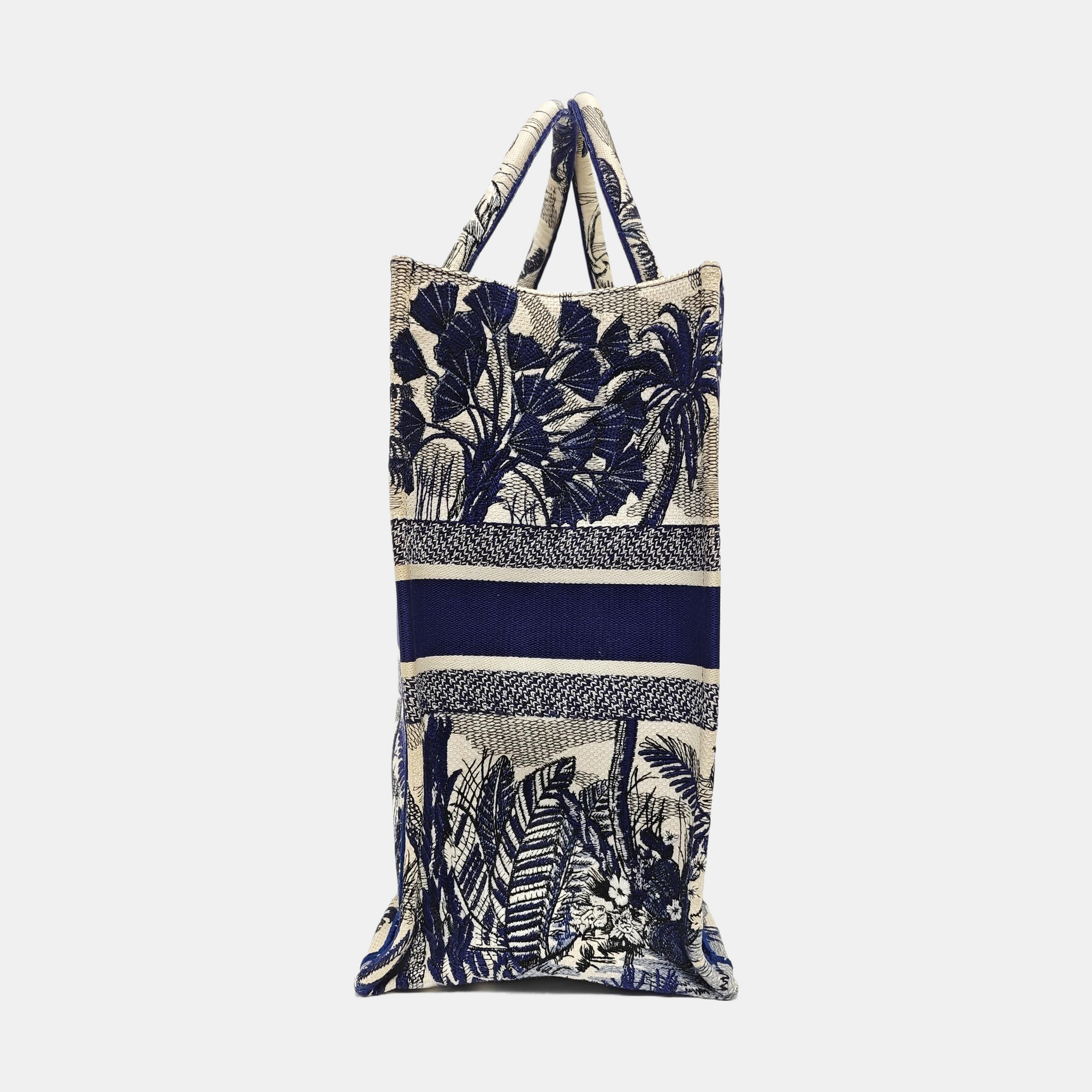 Book Tote Large Fabric Blue