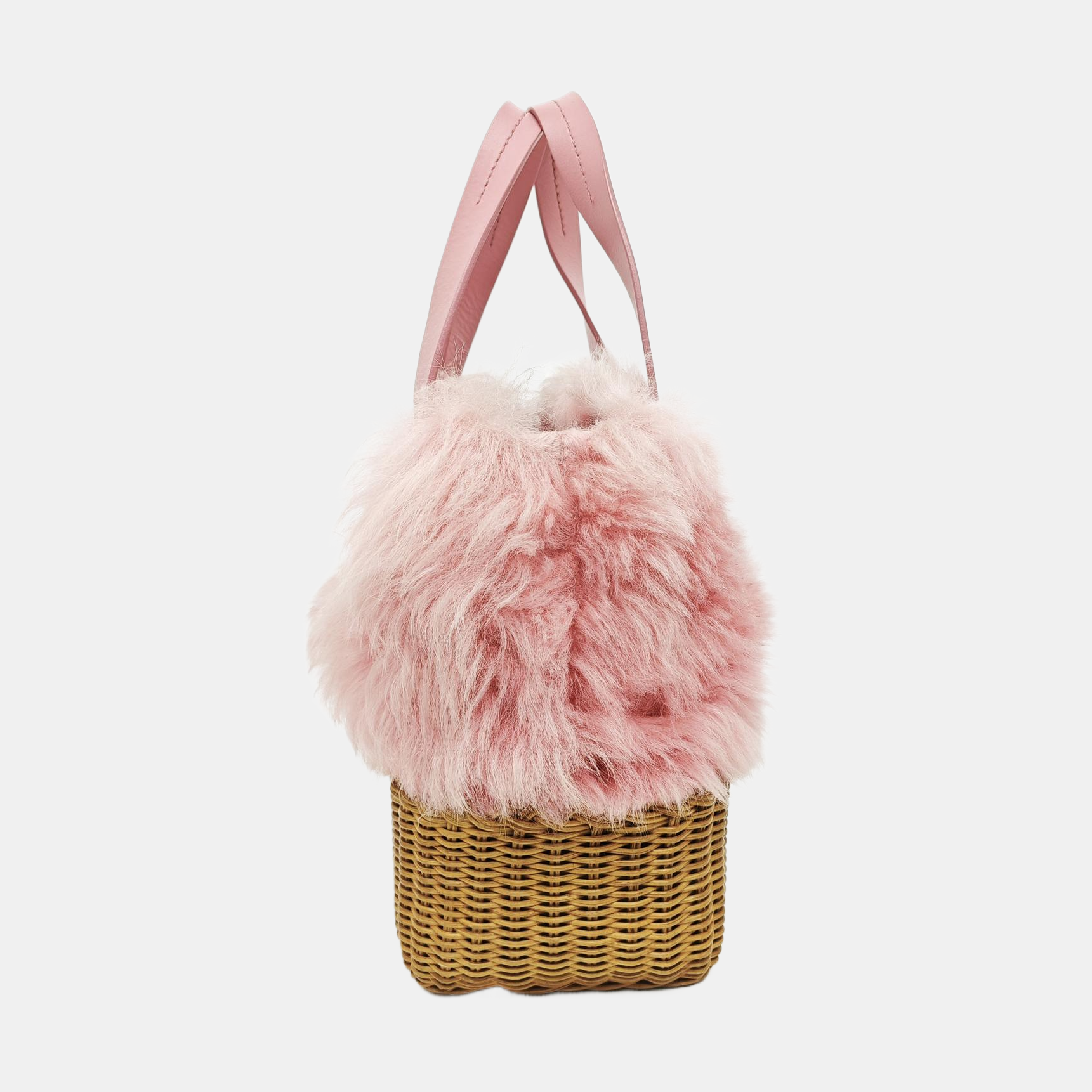 Straw Tote Bag Pink