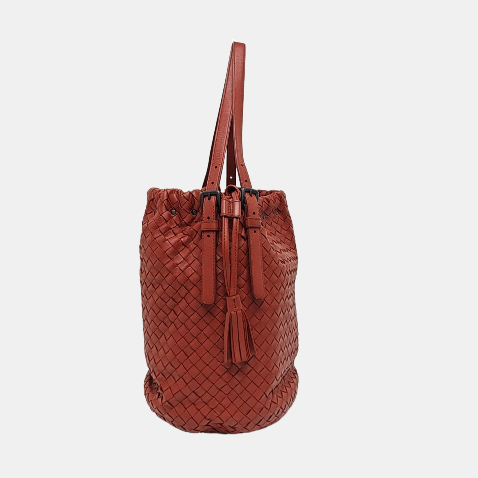 Lambskin Bucket Bag Red