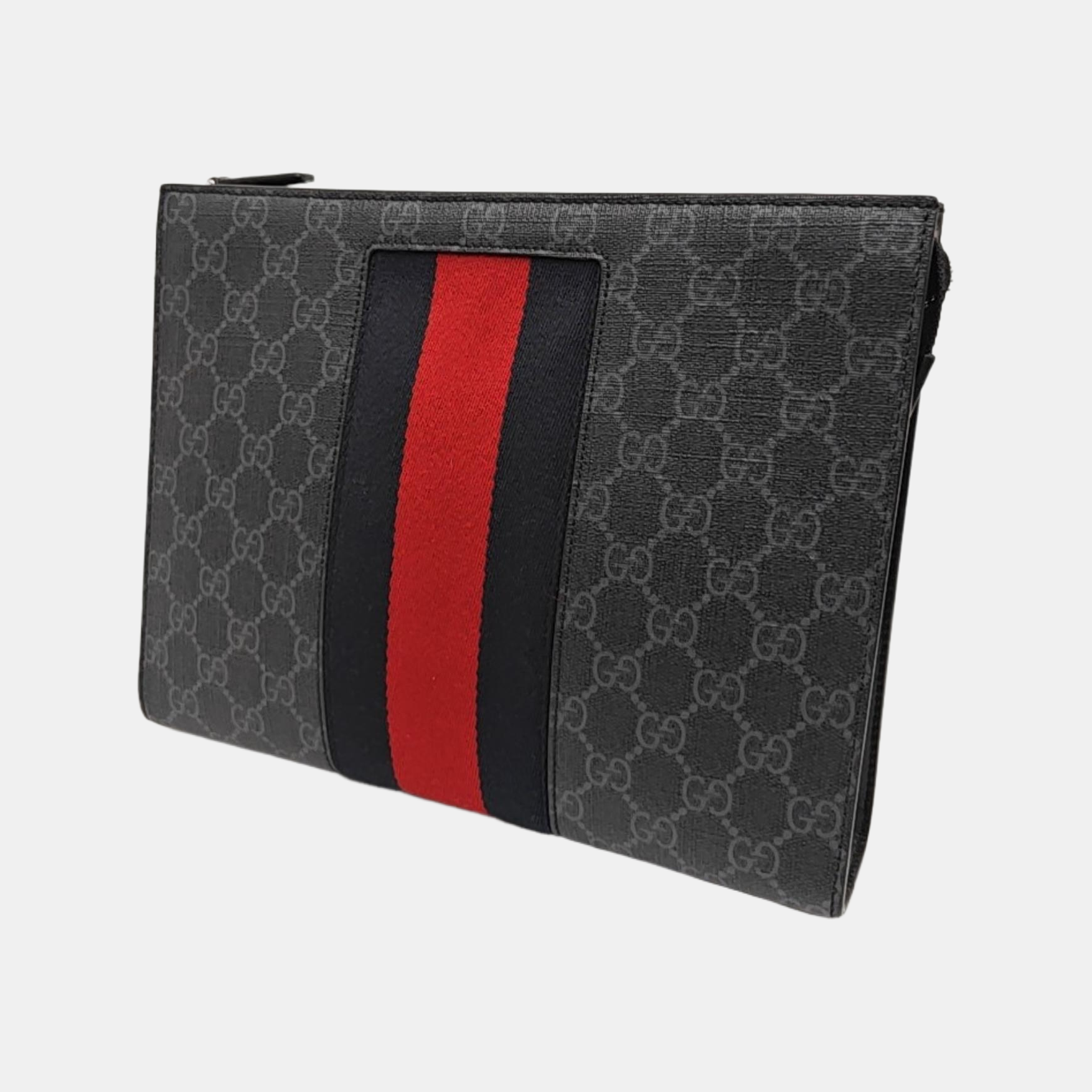 GG Supreme Monogram Coated Canvas Gray