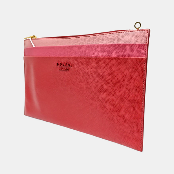 Calfskin Clutch Red