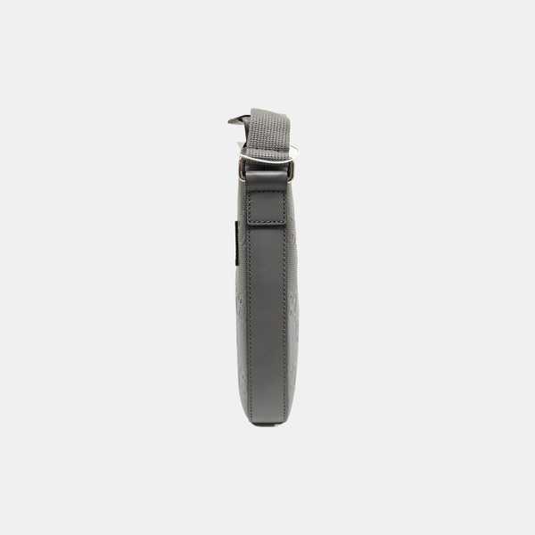 Interlocking G Large Monogram Calfskin Gray