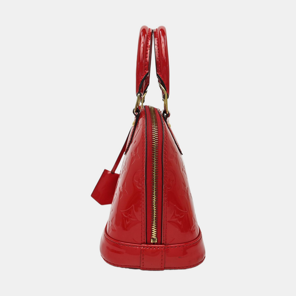 ALMA BB Monogram Patent Leather Red