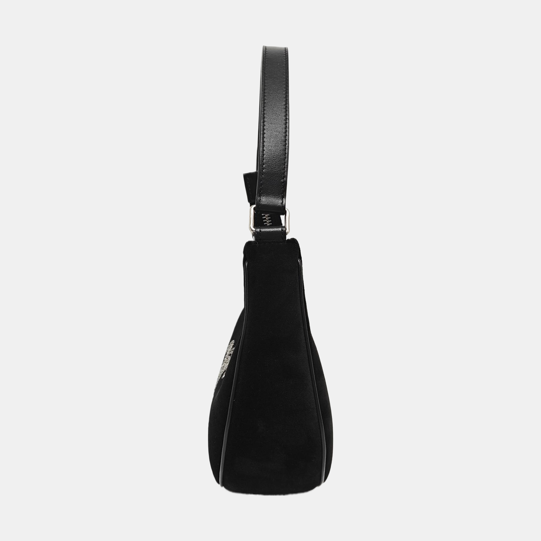 Authenticated pre-owned  AVA Velvet Black - Top Handle Bag at Looply