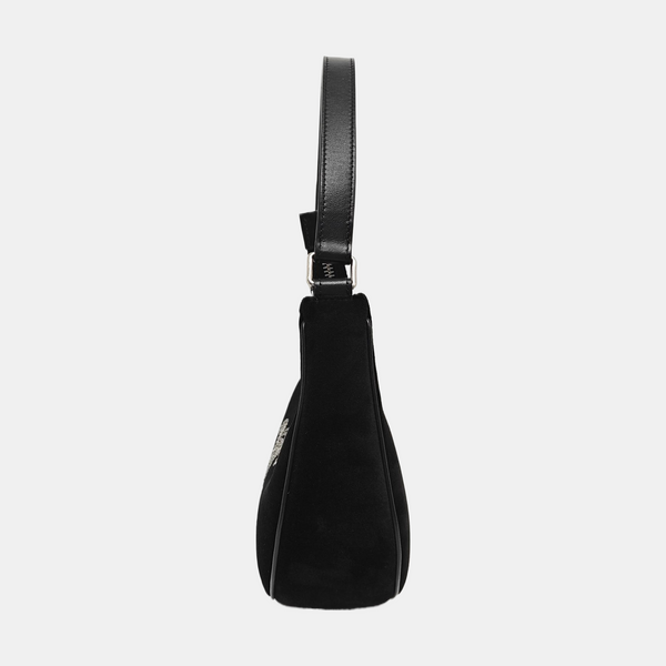 Authenticated pre-owned  AVA Velvet Black - Top Handle Bag at Looply
