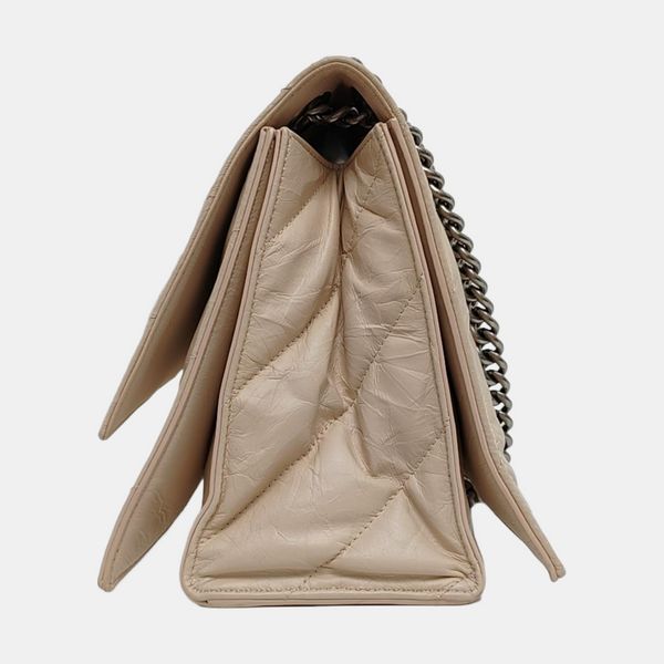 Crush Medium Quilted Calfskin Beige
