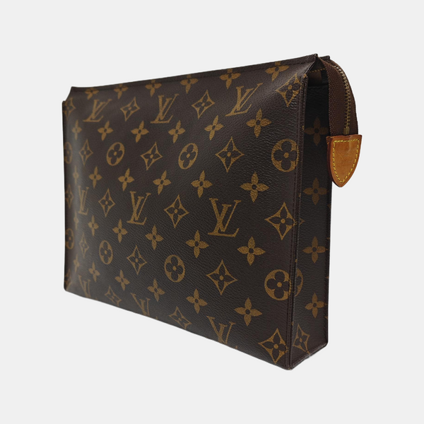 TOILET POCKET 26 Monogram Coated Canvas Brown