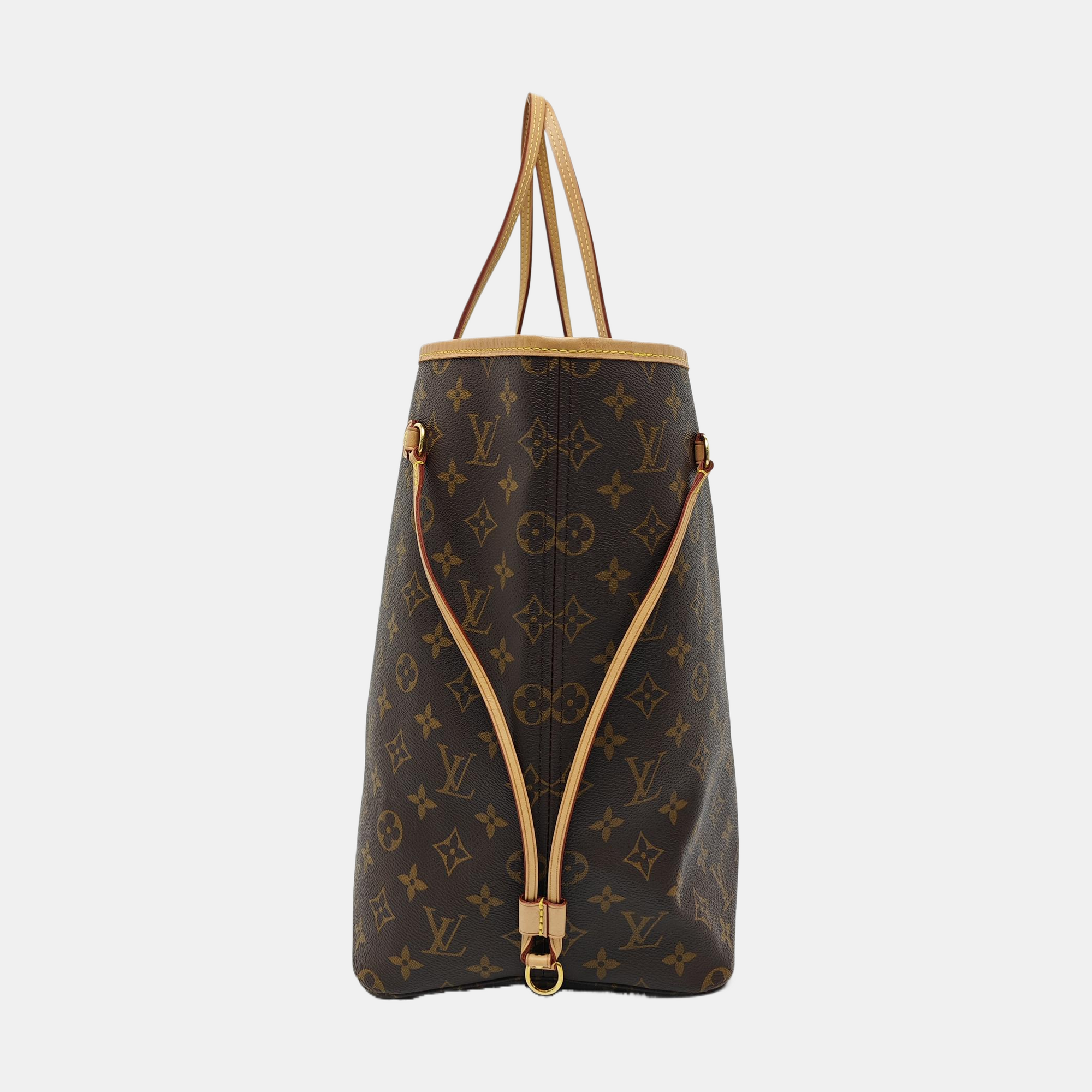 NEVERFULL GM Monogram Coated Canvas Brown