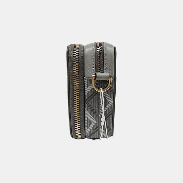 Coated Canvas Shoulder Bag Gray