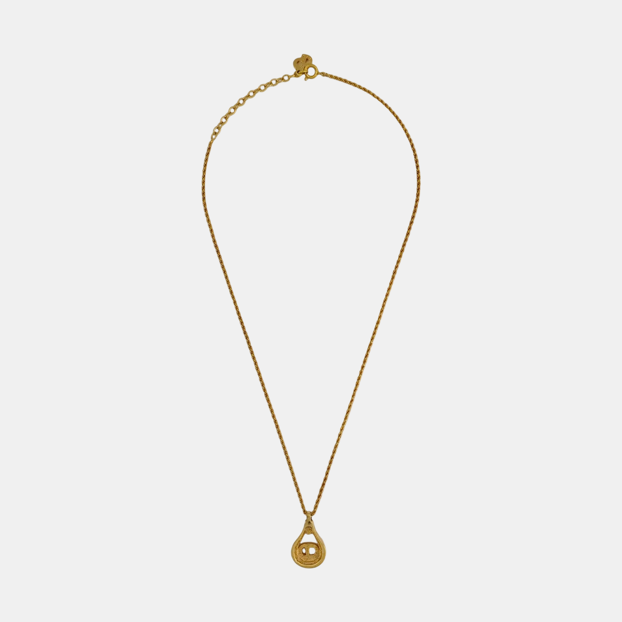 Twist Round Metal Gold Necklace