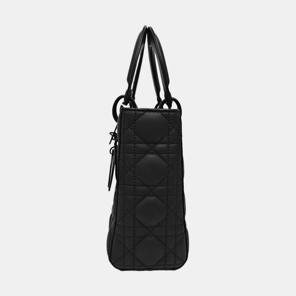 Lady Dior Small Cannage Calfskin Black