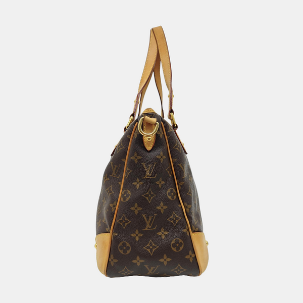ESTRELA MM Monogram Coated Canvas Brown