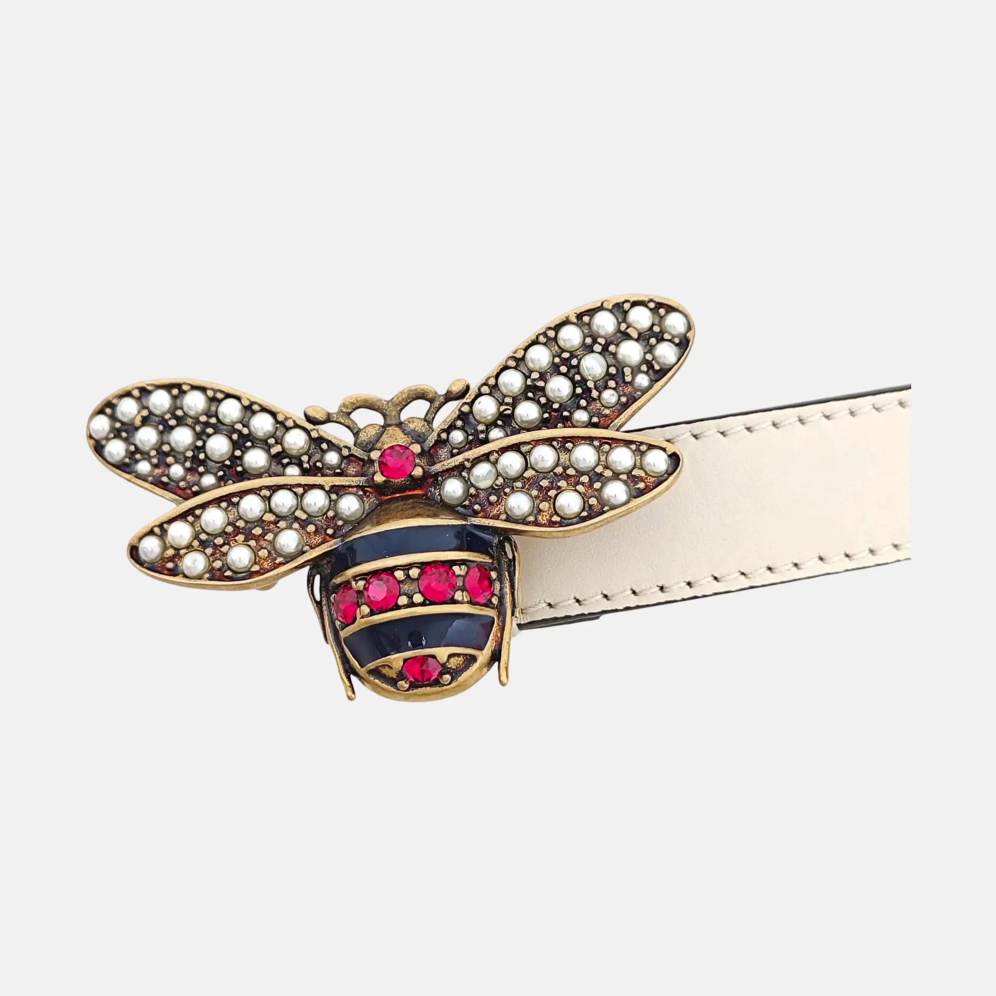 Leather Belt White