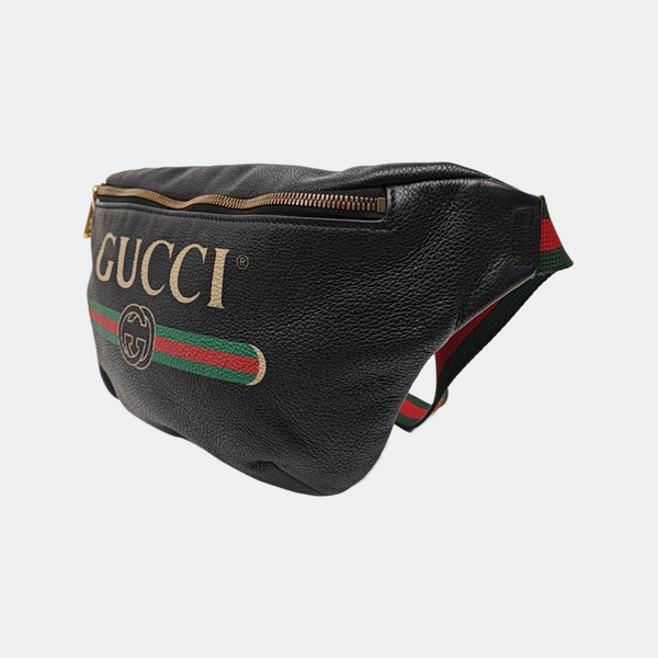 Print Large Calfskin Black
