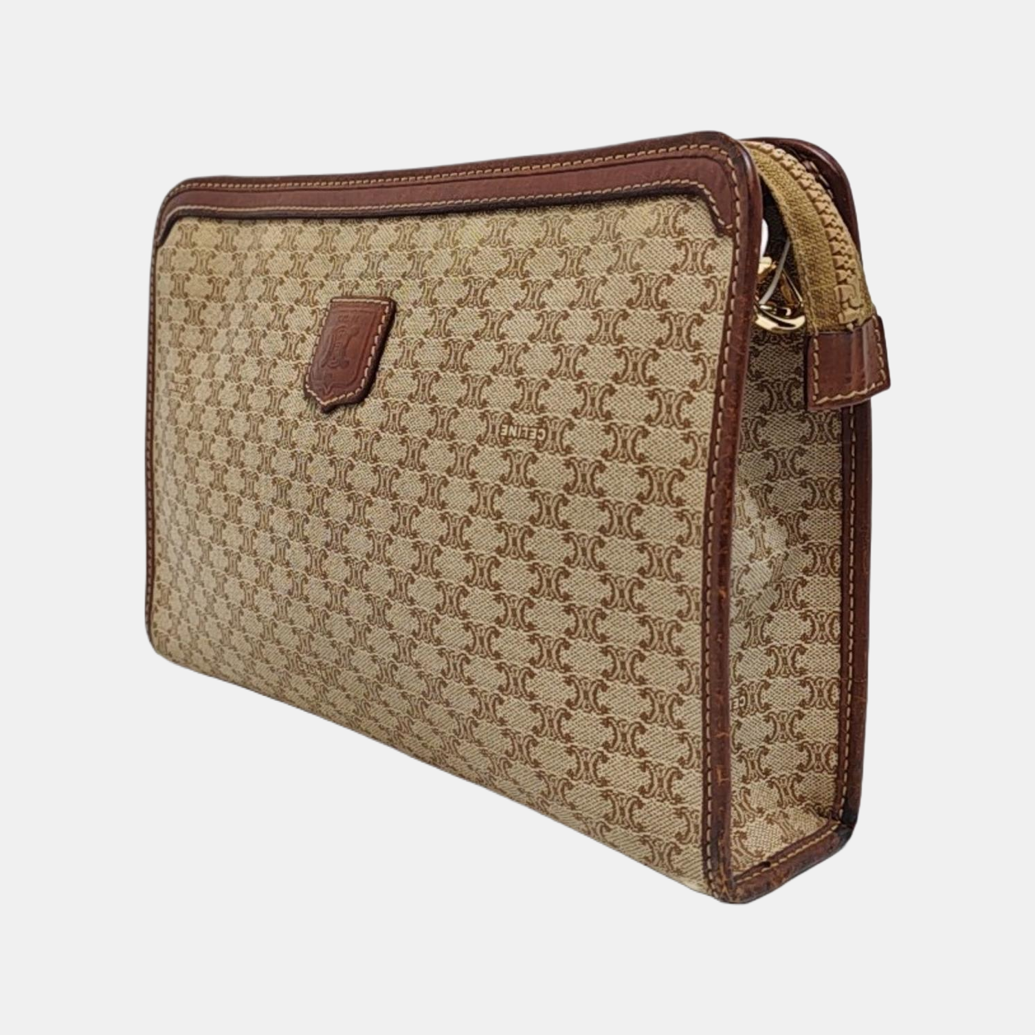 MACADAM CLUTCHES Coated Canvas Beige