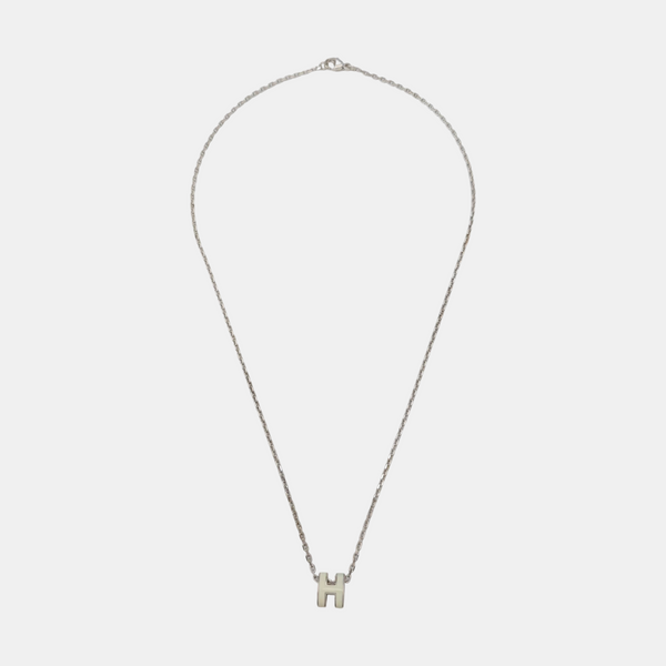 Pop H Metal Silver Necklace