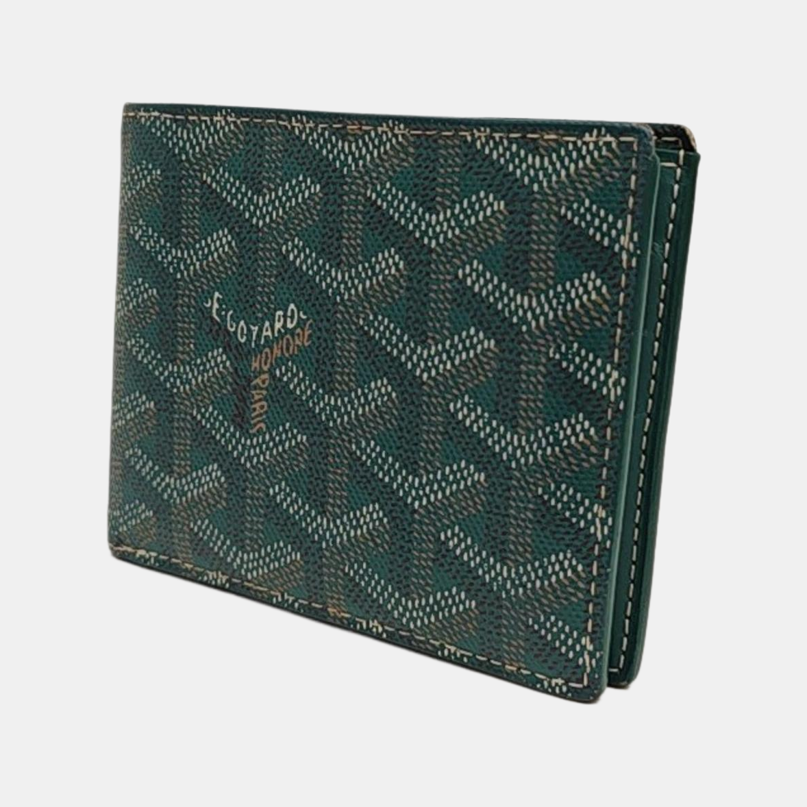 Saint-Marc Coated Canvas Green Wallet