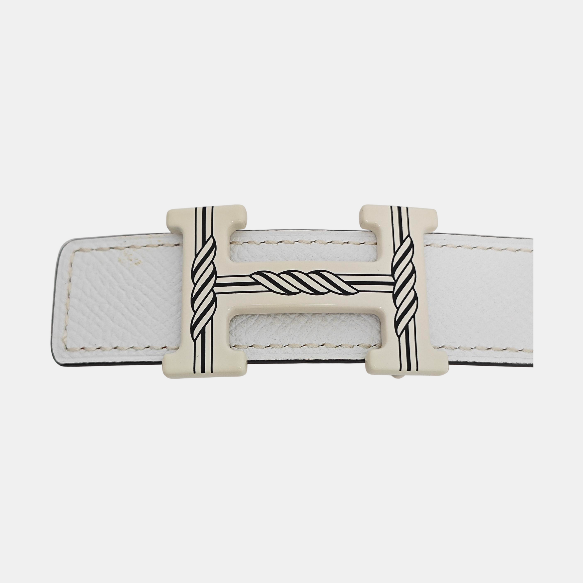 Leather Belt White