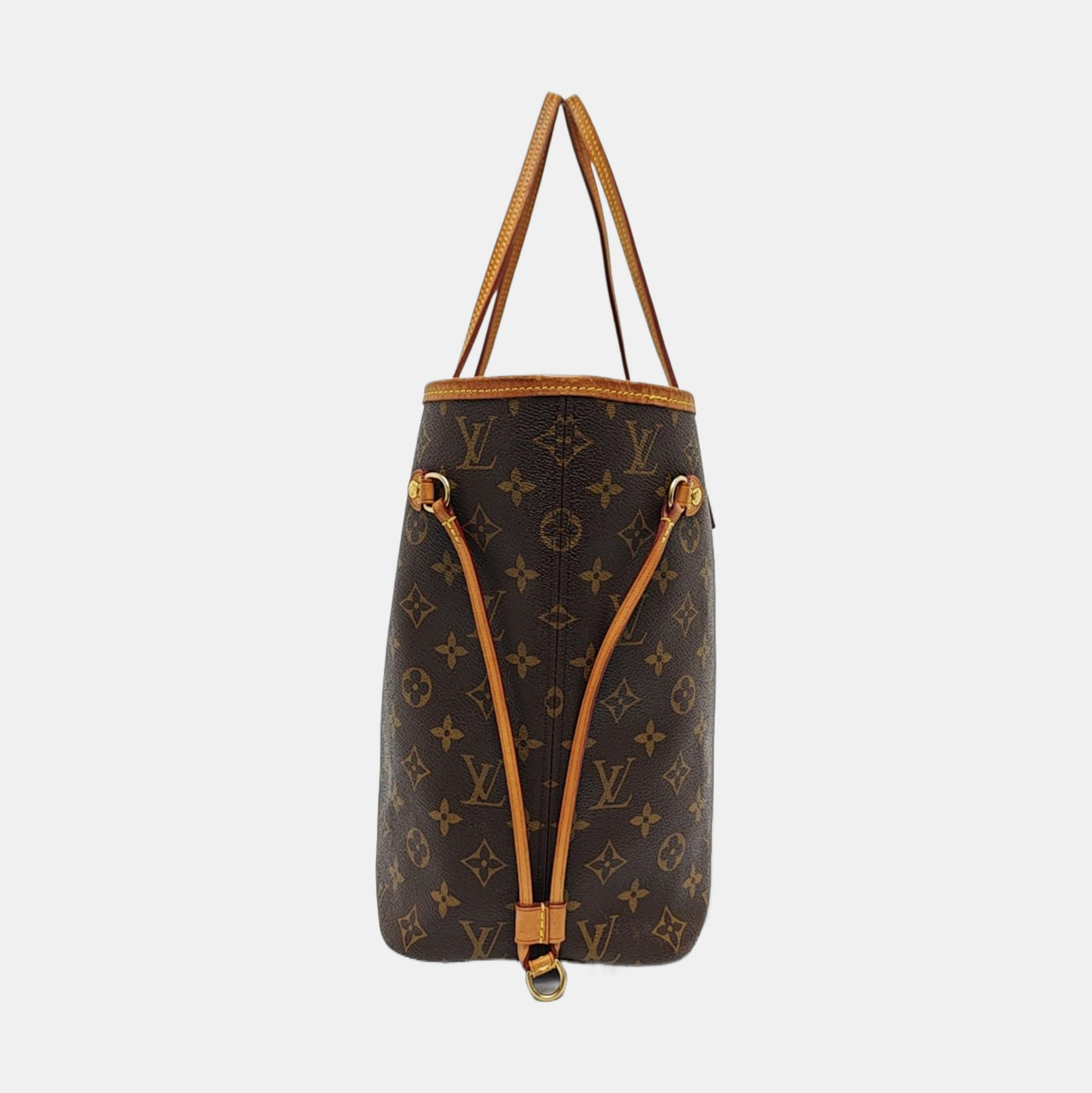 NEVERFULL MM Monogram Coated Canvas Brown