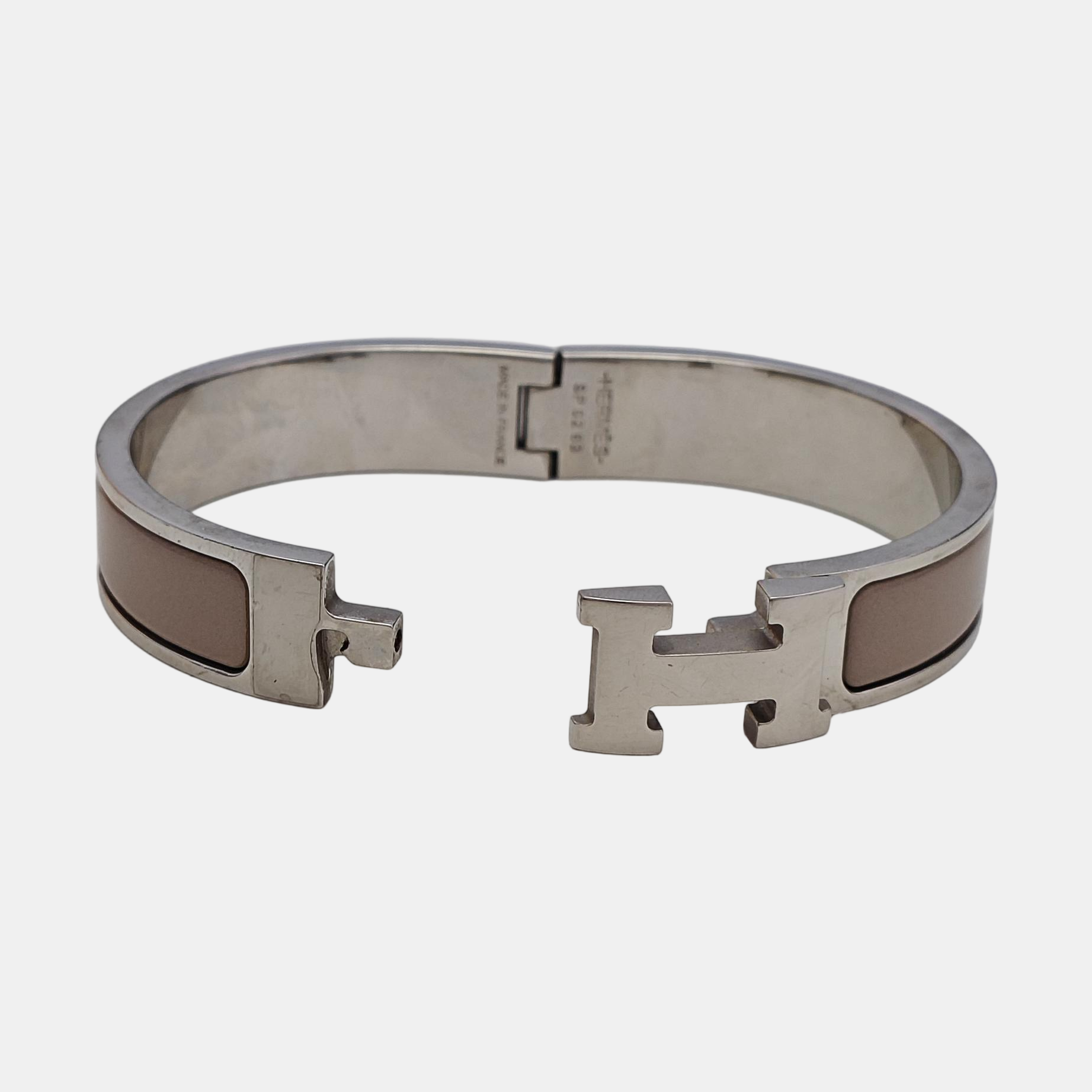 Clic H Metal Silver Bangle