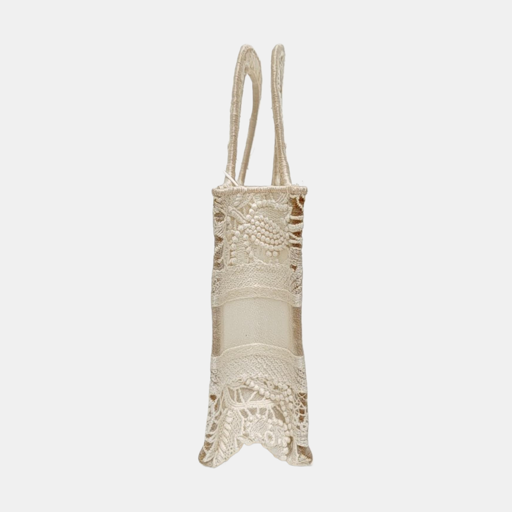 Bolso de mano mini de lona blanco