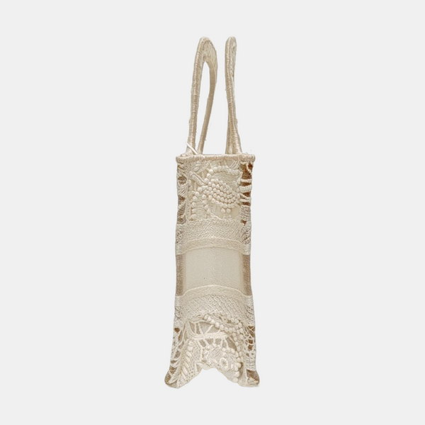 Bolso de mano mini de lona blanco