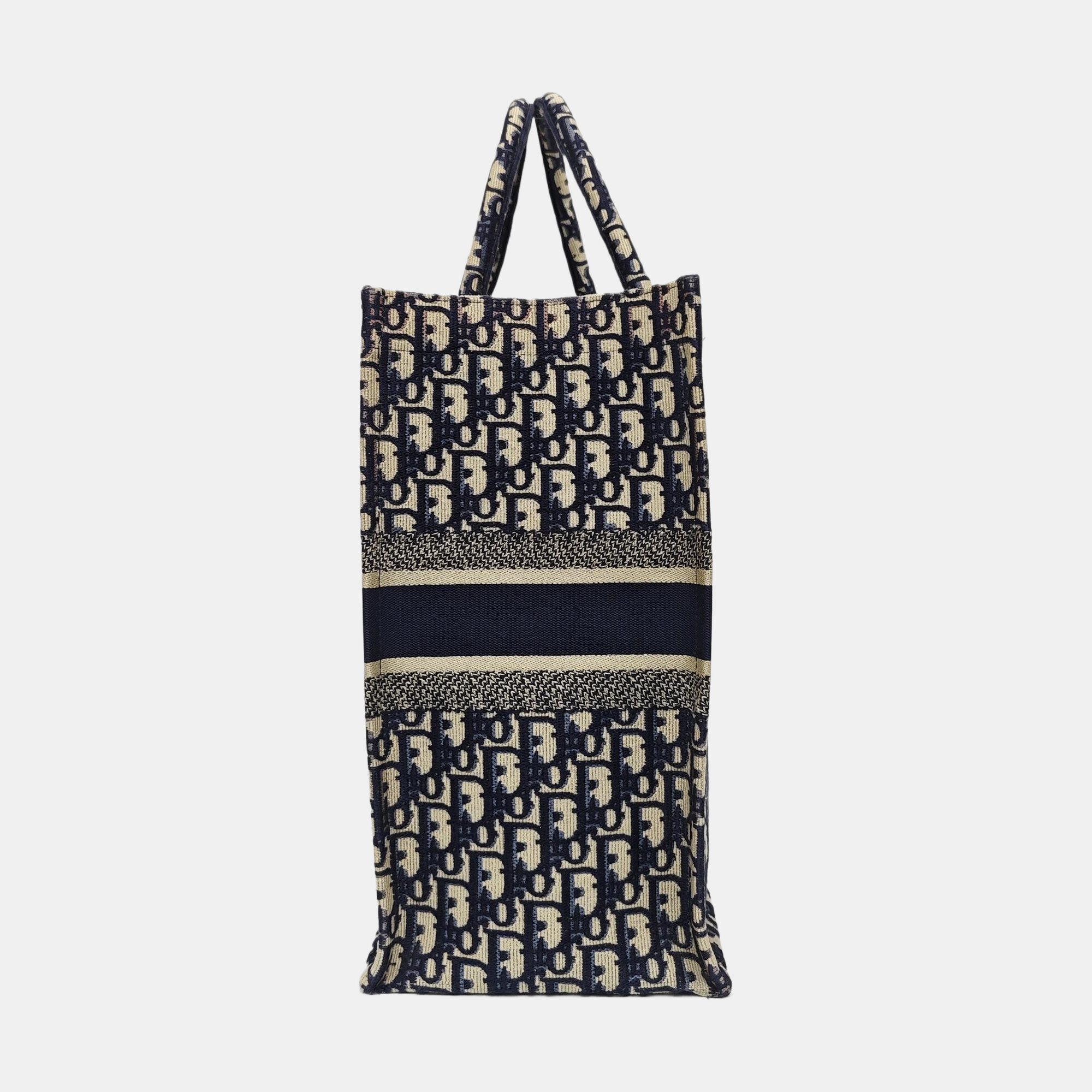 Book Tote Large Oblique Canvas Blue