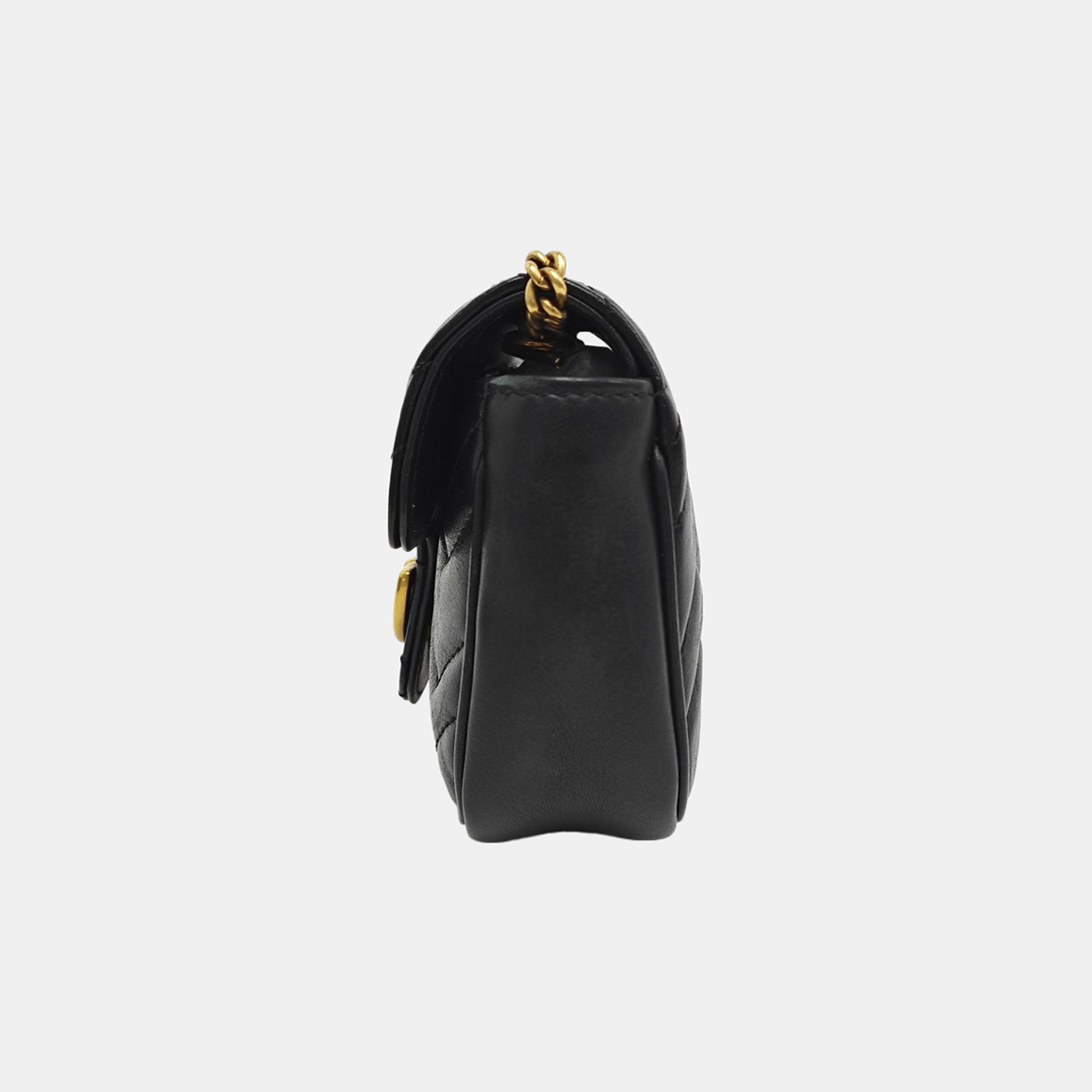 GG Marmont Mini Quilted Calfskin Black