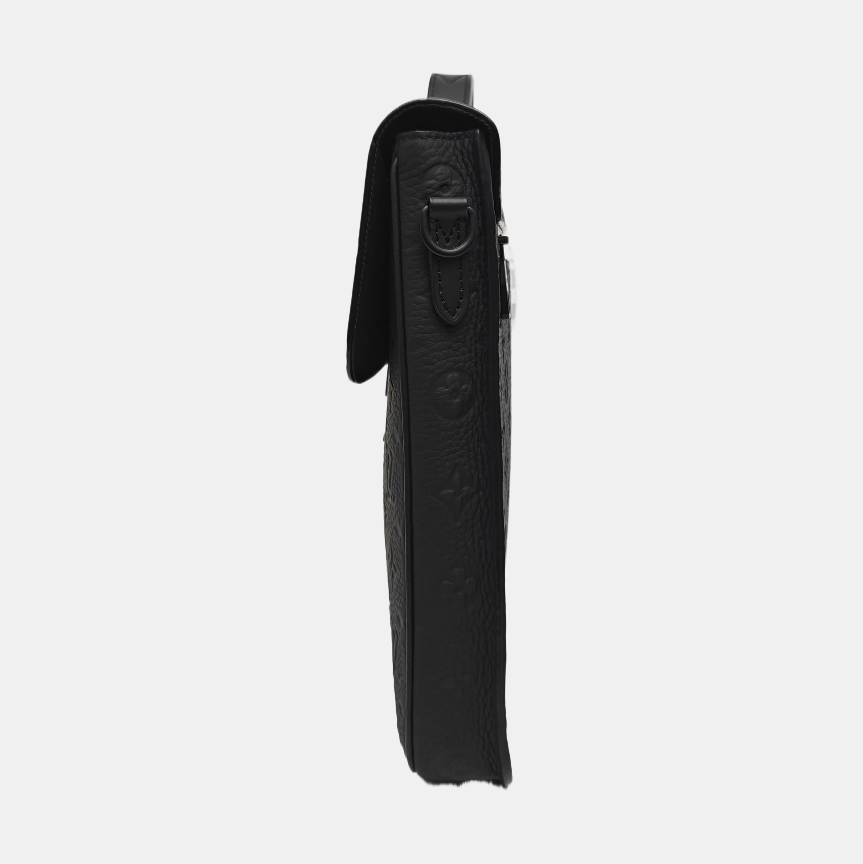 S LOCK Monogram Calfskin Black