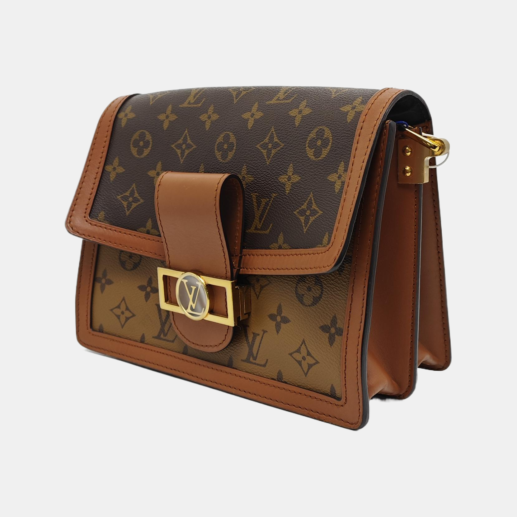 DAUPHINE MM Monogram Coated Canvas Brown