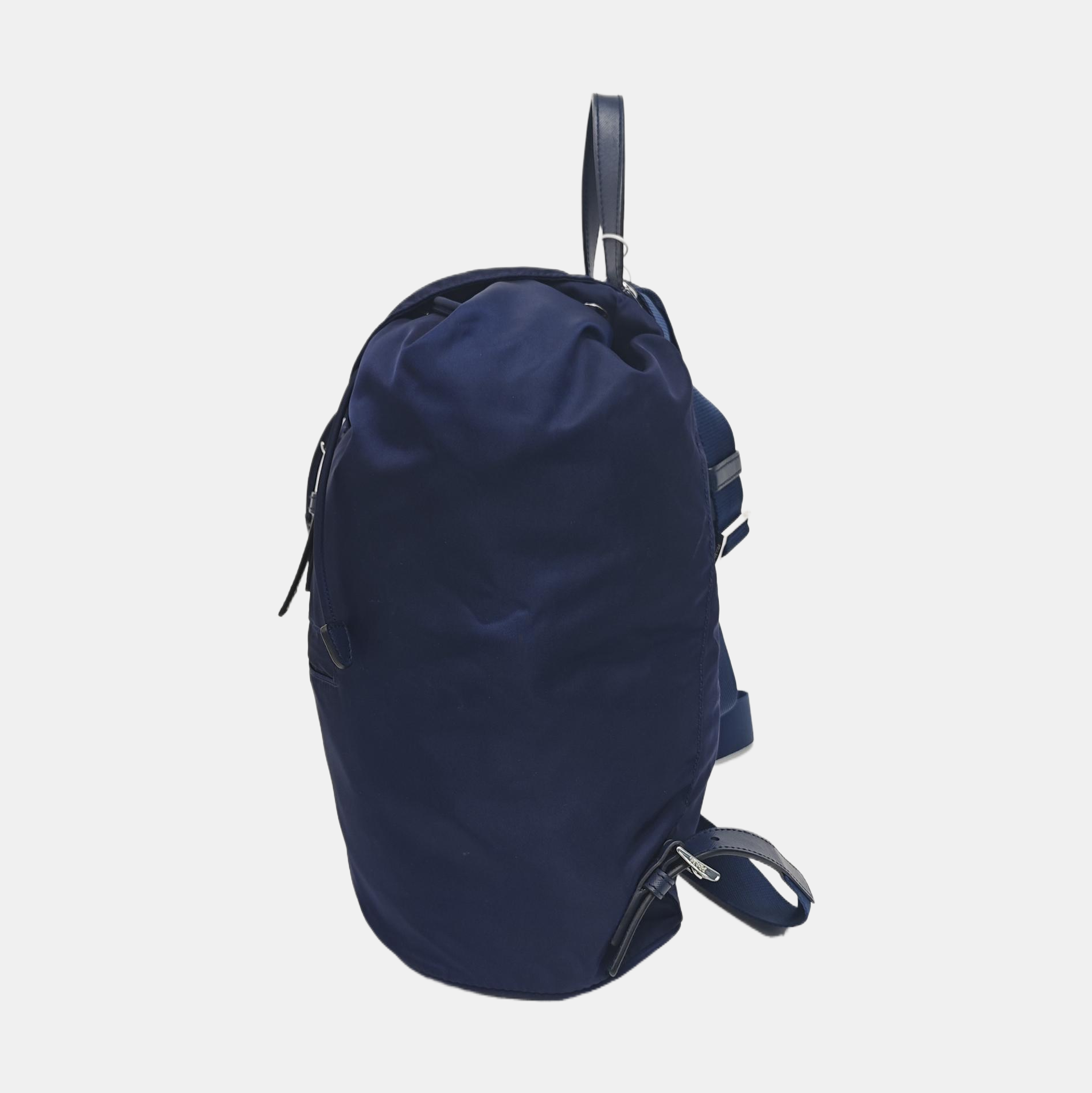 Nylon Backpack Blue