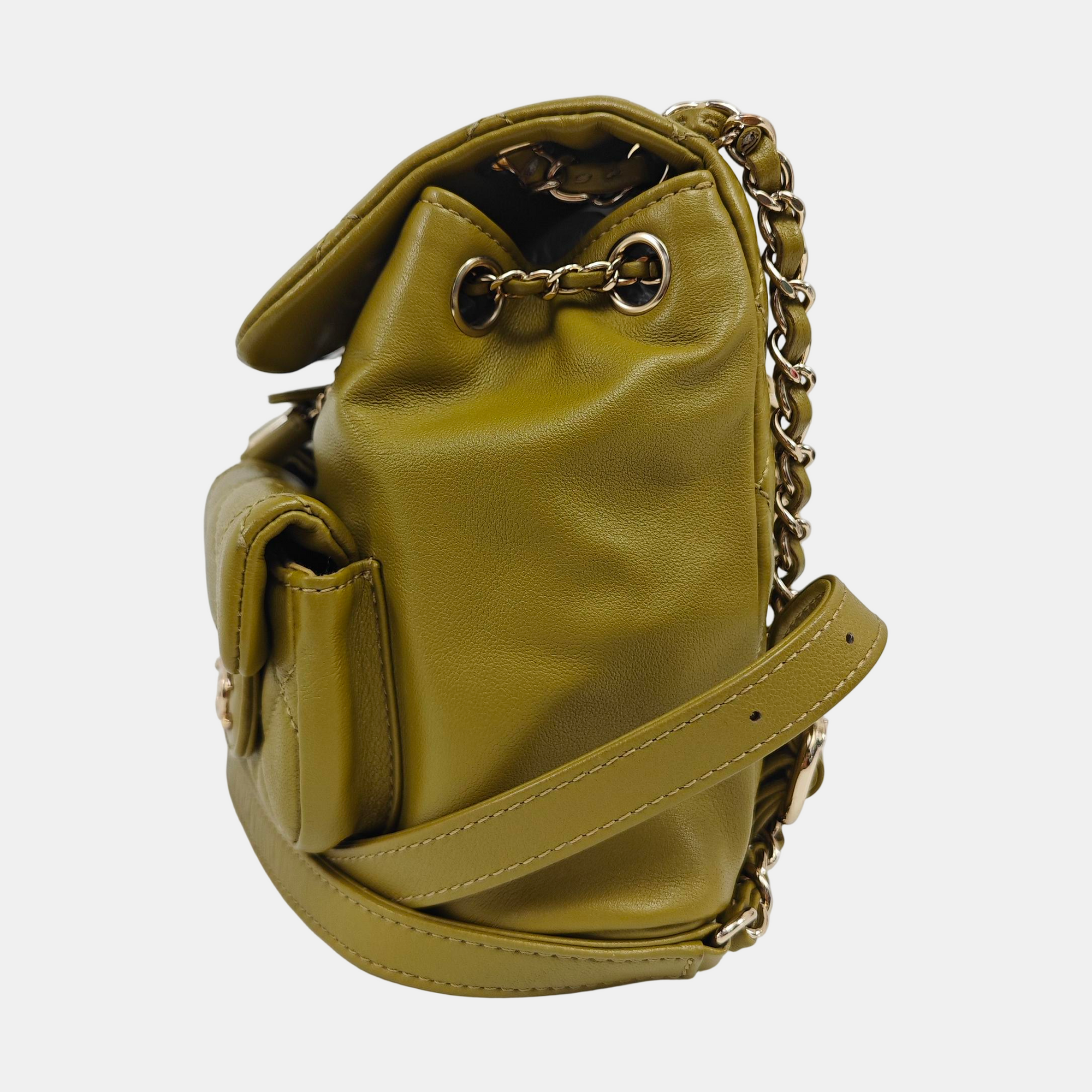 DUMA Small Quilted Calfskin Green