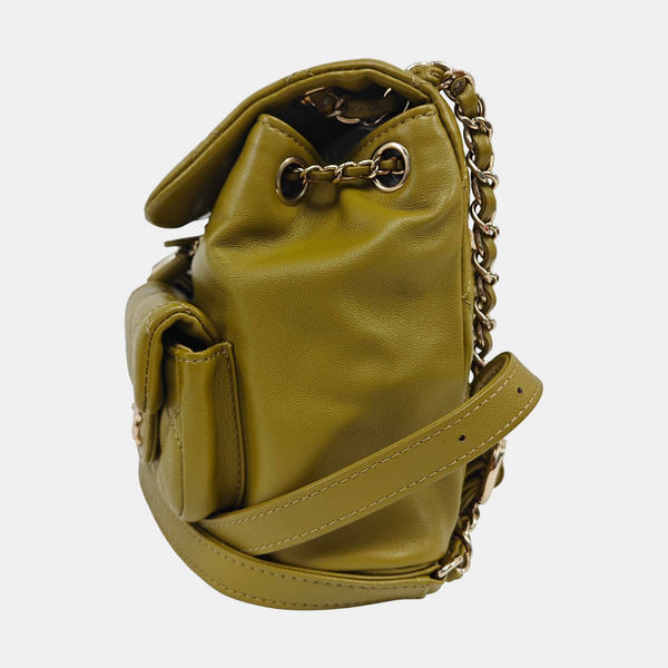 DUMA Small Quilted Calfskin Green