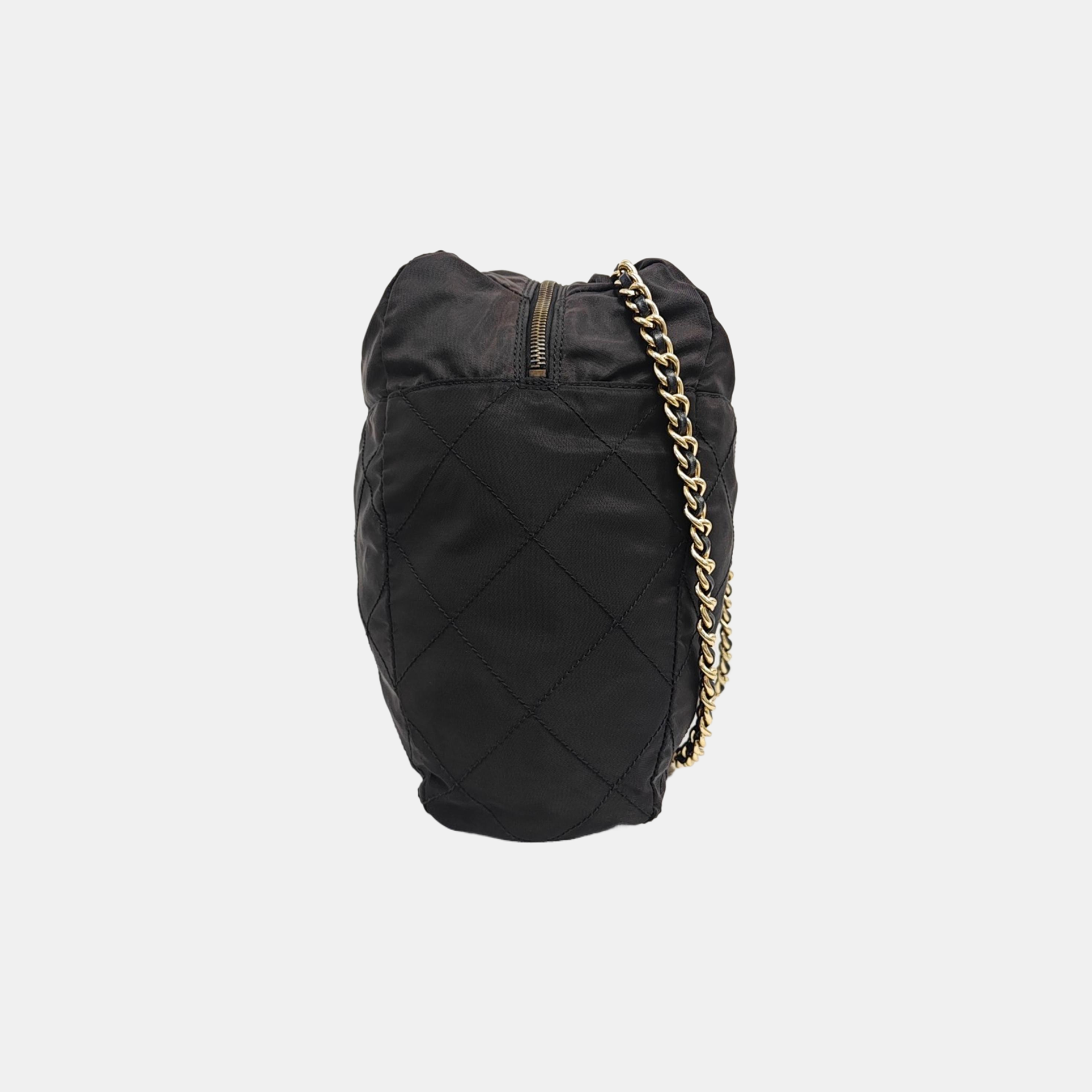 Nylon Shoulder Bag Black