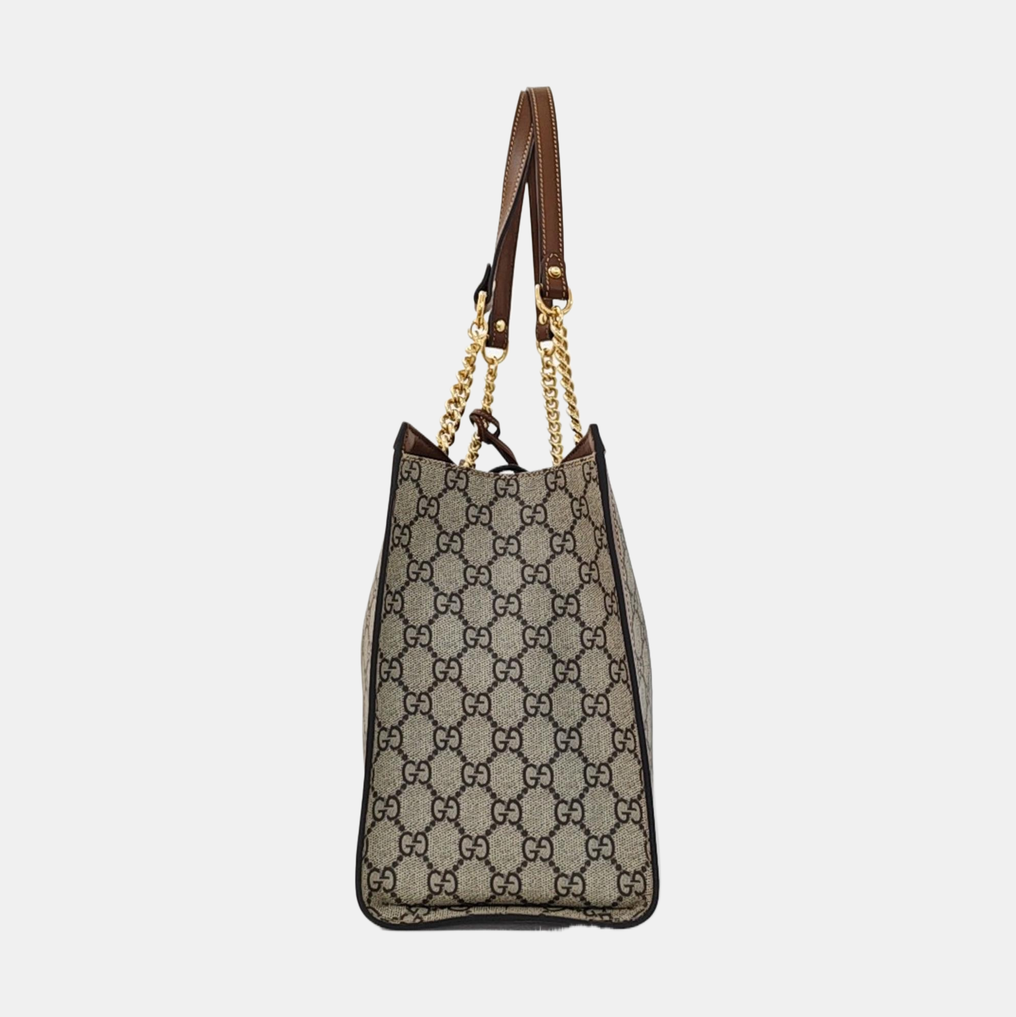 Padlock Medium Monogram Coated Canvas Beige