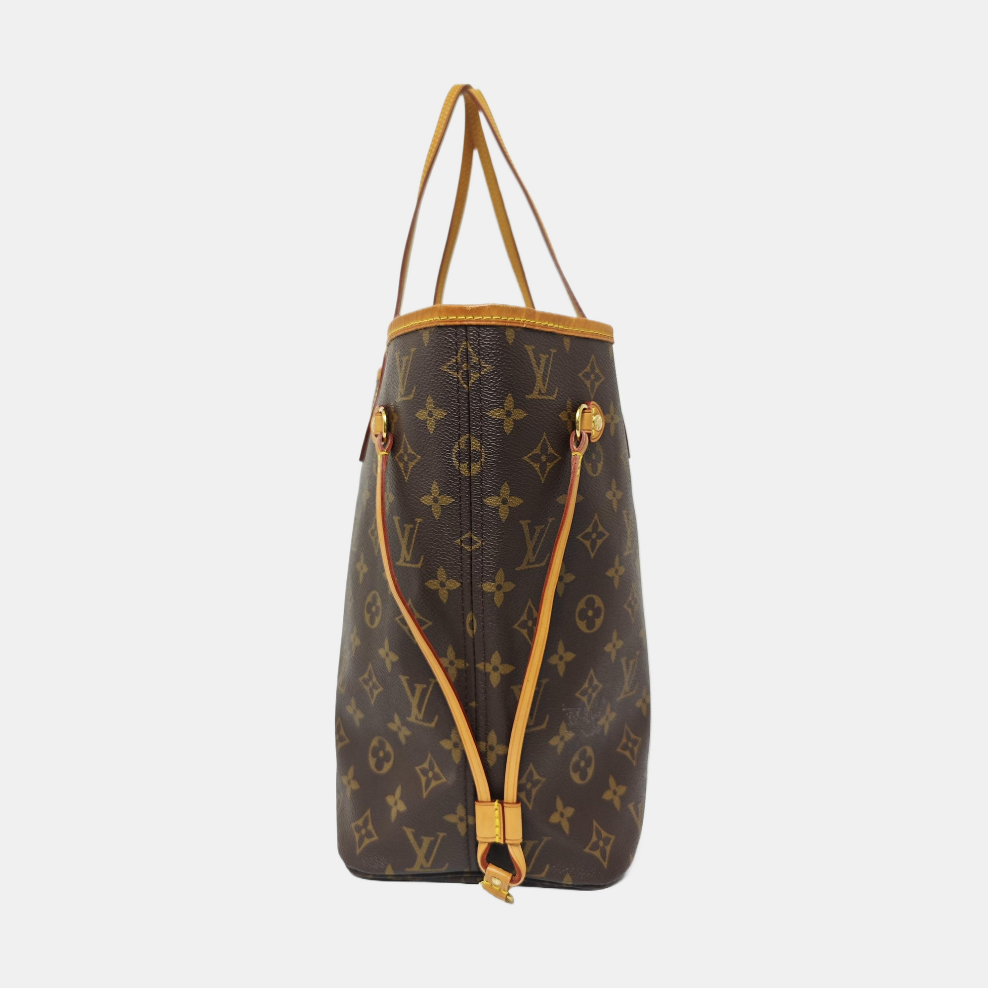 NEVERFULL MM Monogram Coated Canvas Brown