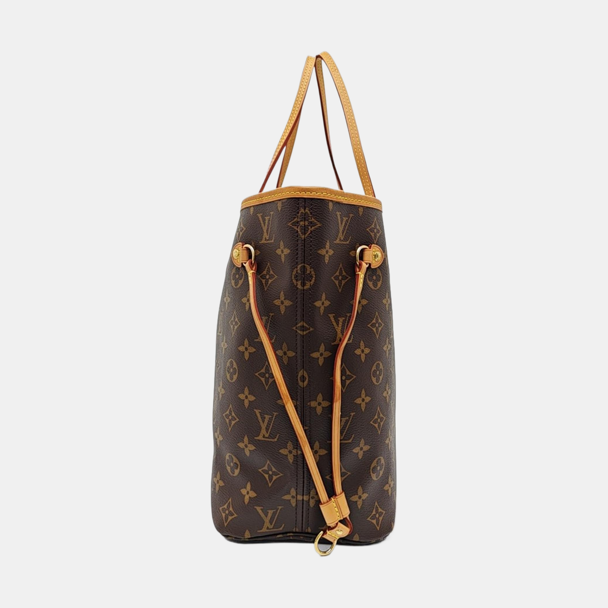NEVERFULL MM Monogram Coated Canvas Brown