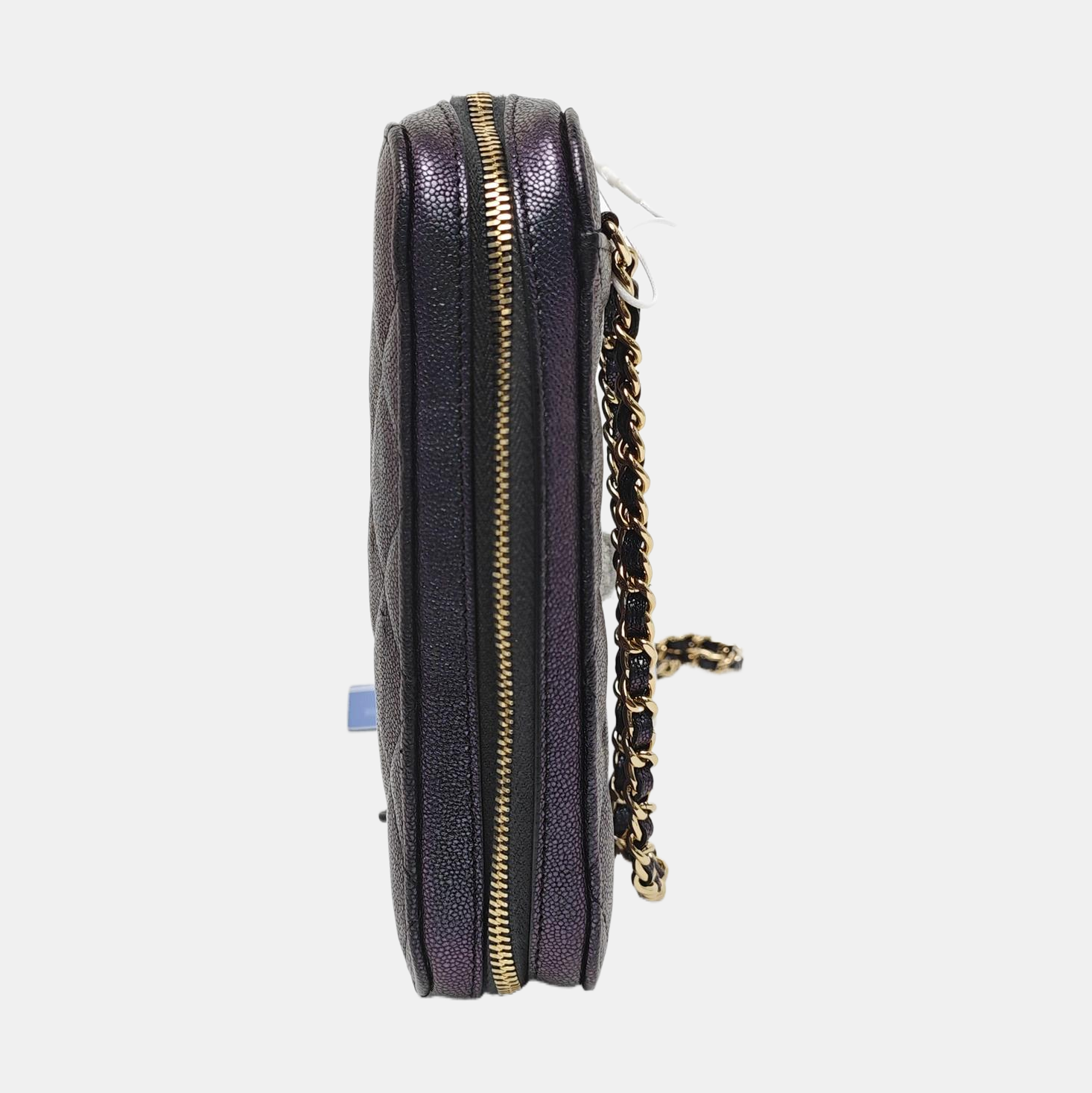 Quilted Grained Calfskin Metallic