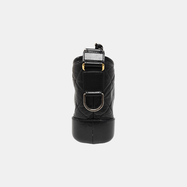 GABRIELLE Small Quilted Calfskin Black