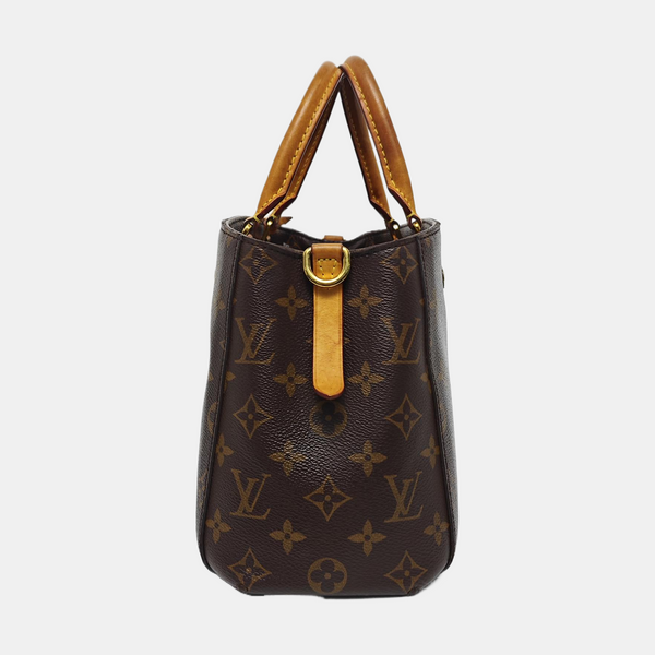 MONTAIGNE BB Monogram Coated Canvas Brown