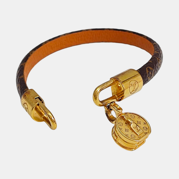 LV EGG Leather Brown Bangle