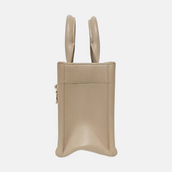 Book Tote Mini Cannage Calfskin Gray