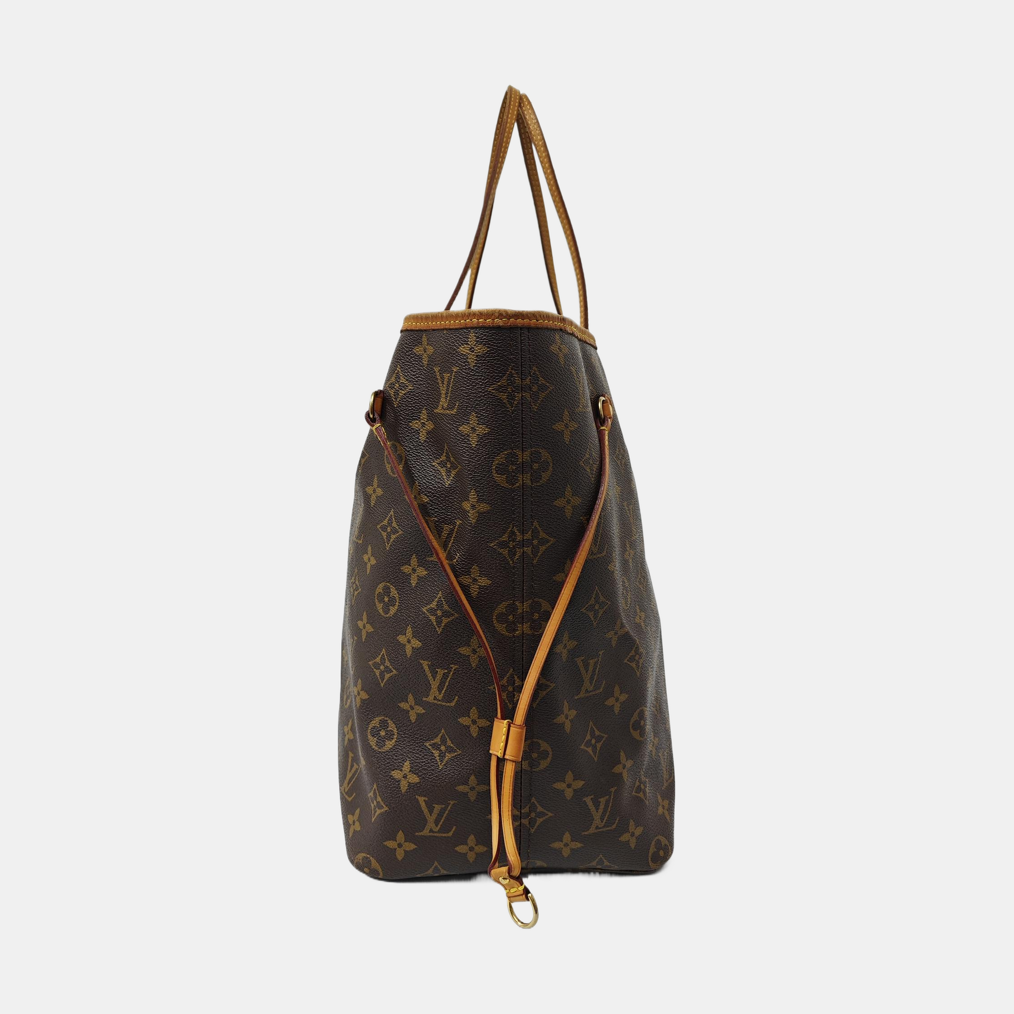 NEVERFULL GM Monogram Coated Canvas Brown