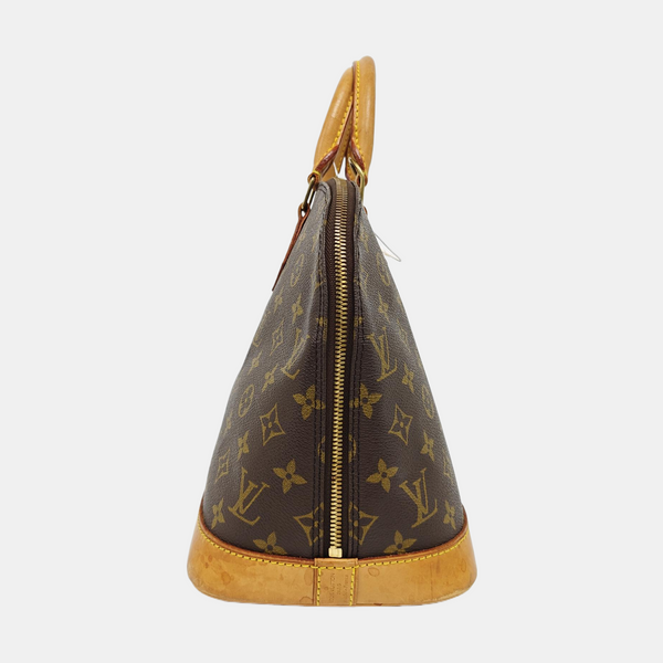 ALMA PM Monogram Coated Canvas Brown