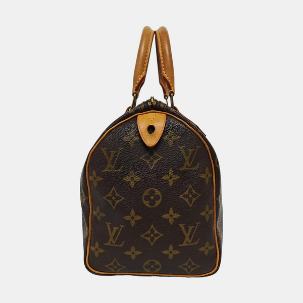 SPEEDY 25 Monogram Coated Canvas Brown